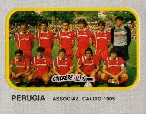 Sticker Squadra Perugia - Calcio Flash 1986 n. 425 - Edizioni Flash