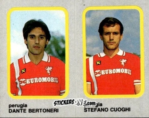 Figurina Dante Bertoneri / Stefano Cuoghi - Calcio Flash 1986 n. 427 - Edizioni Flash