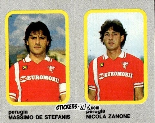 Figurina Massimo De Stefanis / Nicola Zanone - Calcio Flash 1986 n. 428 - Edizioni Flash