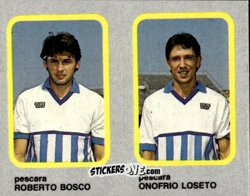 Figurina Roberto Bosco / Onofrio Loseto - Calcio Flash 1986 n. 431 - Edizioni Flash
