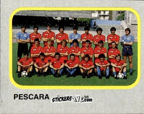 Cromo Squadra Pescara - Calcio Flash 1986 n. 432 - Edizioni Flash