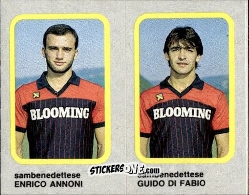 Cromo Enrico Annoni / Guido Di Fabio - Calcio Flash 1986 n. 438 - Edizioni Flash