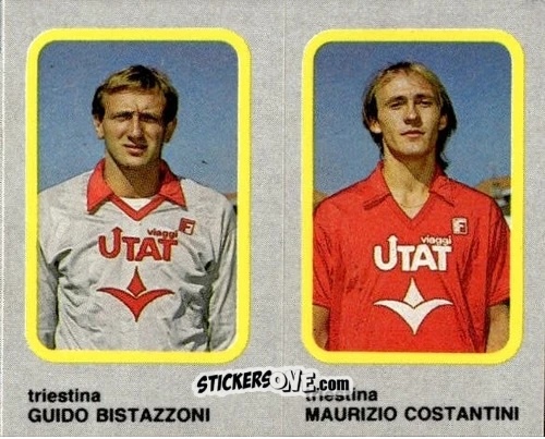 Cromo Guido Bistazzoni / Maurizio Costantini - Calcio Flash 1986 n. 443 - Edizioni Flash