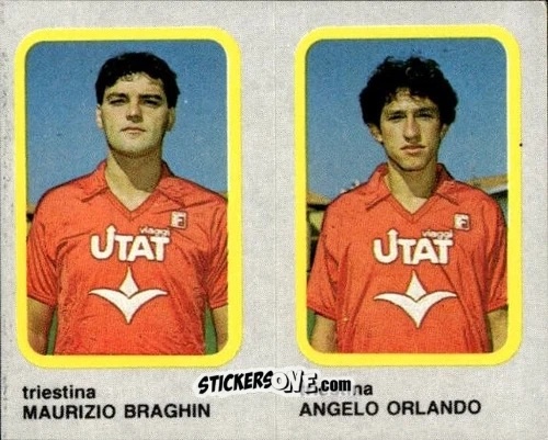 Cromo Maurizio Braghin / Angelo Orlando - Calcio Flash 1986 n. 445 - Edizioni Flash
