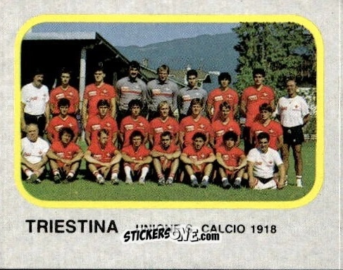 Cromo Squadra Triestina - Calcio Flash 1986 n. 446 - Edizioni Flash
