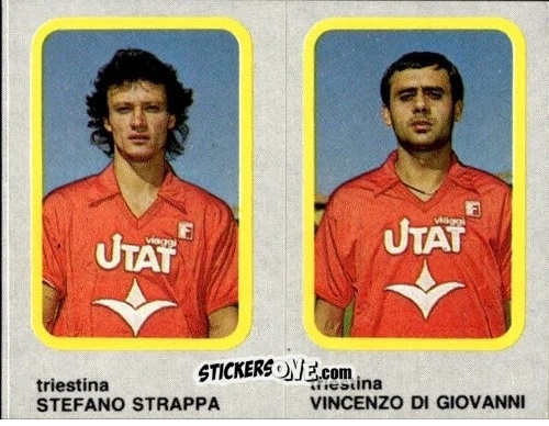 Cromo Stefano Strappa / Vincenzo Di Giovanni - Calcio Flash 1986 n. 447 - Edizioni Flash