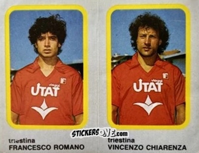 Cromo Francesco Romano / Vincenzo Chiarenza - Calcio Flash 1986 n. 448 - Edizioni Flash