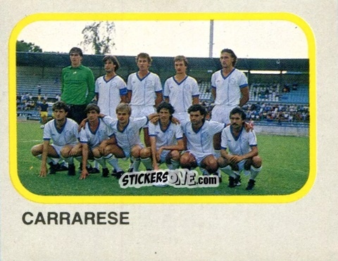Sticker Squadra Carrarese - Calcio Flash 1986 n. 451 - Edizioni Flash