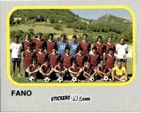 Figurina Squadra Fano - Calcio Flash 1986 n. 452 - Edizioni Flash