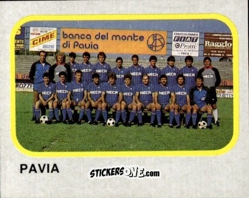 Cromo Squadra Pavia - Calcio Flash 1986 n. 457 - Edizioni Flash