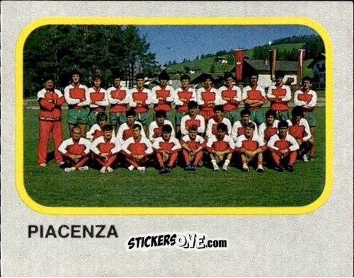 Figurina Squadra Piacenza - Calcio Flash 1986 n. 458 - Edizioni Flash