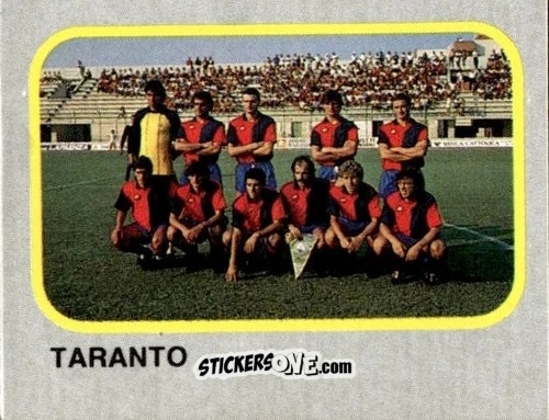 Cromo Squadra Taranto - Calcio Flash 1986 n. 484 - Edizioni Flash