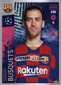 Sticker Sergio Busquets - UEFA Champions League 2019-2020 n. 53 - Topps