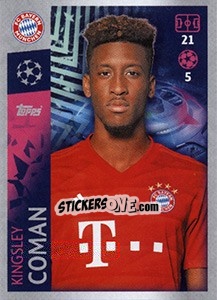 Sticker Kingsley Coman - UEFA Champions League 2019-2020 n. 96 - Topps
