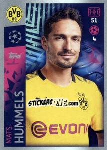 Sticker Mats Hummels - UEFA Champions League 2019-2020 n. 124 - Topps