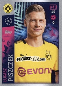 Sticker Lukasz Piszczek - UEFA Champions League 2019-2020 - Topps