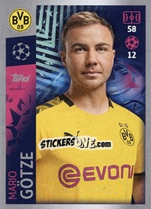 Sticker Mario Götze - UEFA Champions League 2019-2020 n. 129 - Topps