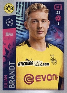 Sticker Julian Brandt - UEFA Champions League 2019-2020 n. 130 - Topps