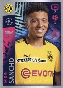 Sticker Jadon Sancho - UEFA Champions League 2019-2020 - Topps