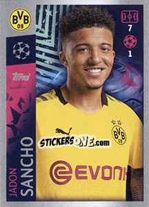 Sticker Jadon Sancho - UEFA Champions League 2019-2020 n. 133 - Topps