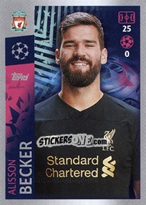 Sticker Alisson Becker - UEFA Champions League 2019-2020 n. 273 - Topps