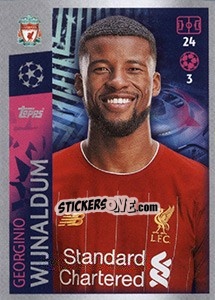 Cromo Georginio Wijnaldum - UEFA Champions League 2019-2020 - Topps