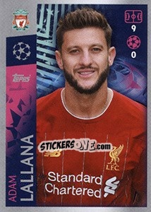 Sticker Adam Lallana - UEFA Champions League 2019-2020 n. 284 - Topps