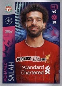 Sticker Mohamed Salah - UEFA Champions League 2019-2020 n. 286 - Topps