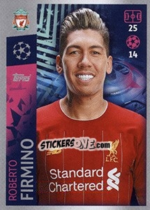 Sticker Roberto Firmino - UEFA Champions League 2019-2020 n. 288 - Topps