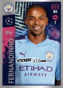 Sticker Fernandinho - UEFA Champions League 2019-2020 n. 337 - Topps