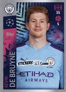 Sticker Kevin De Bruyne - UEFA Champions League 2019-2020 n. 340 - Topps