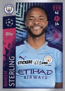 Sticker Raheem Sterling - UEFA Champions League 2019-2020 - Topps