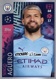 Sticker Sergio Agüero - UEFA Champions League 2019-2020 n. 344 - Topps