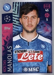 Sticker Kostas Manolas - UEFA Champions League 2019-2020 n. 353 - Topps