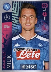 Sticker Arkadiusz Milik - UEFA Champions League 2019-2020 n. 360 - Topps