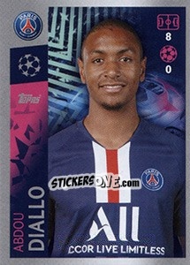 Sticker Abdou Diallo - UEFA Champions League 2019-2020 - Topps