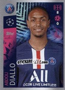 Sticker Abdou Diallo - UEFA Champions League 2019-2020 n. 372 - Topps