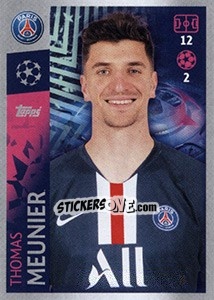 Sticker Thomas Meunier - UEFA Champions League 2019-2020 - Topps