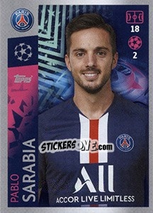 Sticker Pablo Sarabia - UEFA Champions League 2019-2020 n. 374 - Topps