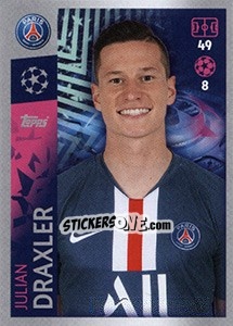 Sticker Julian Draxler - UEFA Champions League 2019-2020 n. 379 - Topps