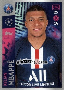 Figurina Kylian Mbappé - UEFA Champions League 2019-2020 - Topps