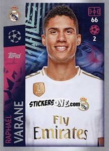 Sticker Raphaël Varane - UEFA Champions League 2019-2020 n. 392 - Topps