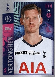 Sticker Jan Vertonghen - UEFA Champions League 2019-2020 - Topps