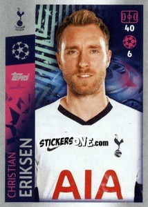 Sticker Christian Eriksen - UEFA Champions League 2019-2020 n. 454 - Topps