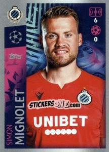 Sticker Simon Mignolet - UEFA Champions League 2019-2020 - Topps