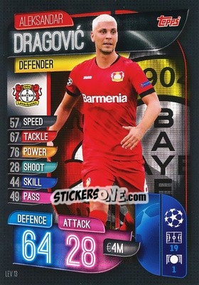 Sticker Aleksandar Dragovic - UEFA Champions League 2019-2020. Match Attax. Germany - Topps