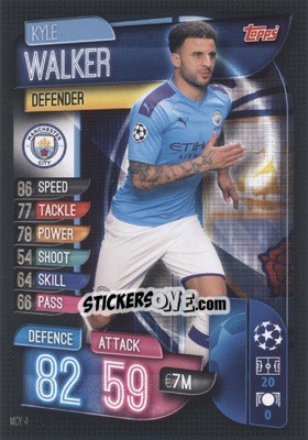 Sticker Kyle Walker - UEFA Champions League 2019-2020. Match Attax. Germany n. MCY4 - Topps