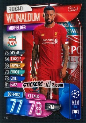 Sticker Georginio Wijnaldum - UEFA Champions League 2019-2020. Match Attax. Germany n. LIV15 - Topps
