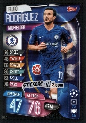 Sticker Pedro Rodríguez - UEFA Champions League 2019-2020. Match Attax. Germany n. CHE15 - Topps