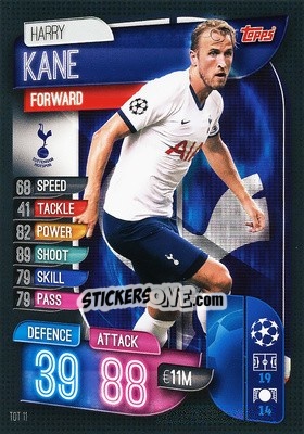 Sticker Harry Kane - UEFA Champions League 2019-2020. Match Attax. Germany n. TOT11 - Topps